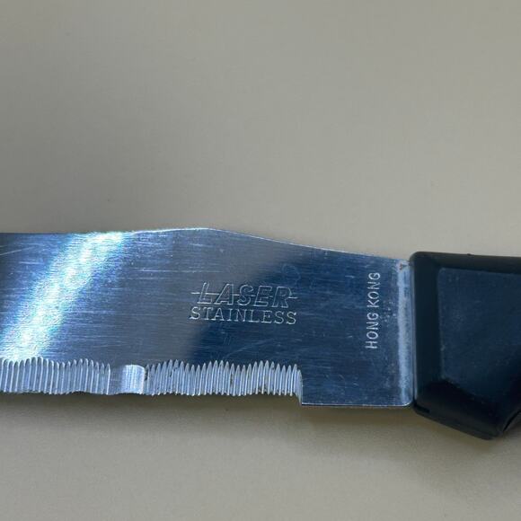 1 Laser Serrated Knife 8 1/2" Melt on Handle Hong Kong - Picture 6 of 9